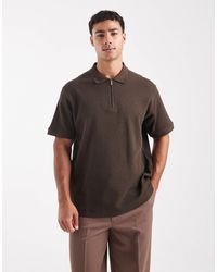 Jack & Jones - Premium Zip Textured Polo - Lyst