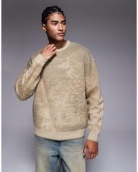 ASOS - – oversize-strickpullover aus jacquard mit batikmuster - Lyst