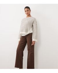 Mama.licious - Mamalicious Maternity Wide Leg Jeans With Soft Over The Bump Band - Lyst