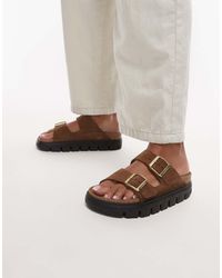 Birkenstock - Sandalias Té Oscuro Con Suela Gruesa Arizona Papillio De - Lyst