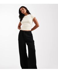 Vero Moda - Broek Van Jersey Met Textuur En Elastische Taille - Lyst