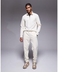 River Island - Pique Slim Sweatpants - Lyst
