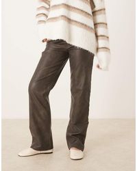 Abercrombie & Fitch - Leather High Rise 90S Relaxed Trousers - Lyst