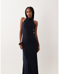 Aware - Halterneck Jersey Maxi Dress - Lyst
