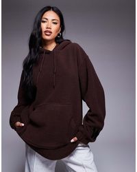 ASOS - Weekend Collective Heavyweight Borg Hoodie With Wca Sleeve Graphic Detail - Lyst