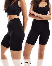 ASOS - 2 Pack Basic legging Shorts - Lyst