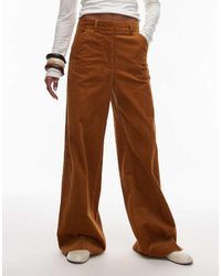 ARKET - Wide Leg Cord Trousers With Tailored Waistband - Lyst