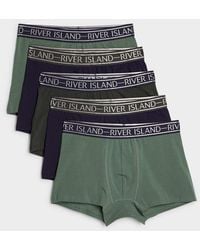 River Island - Satin Ri Pack Of 5 Trunks - Lyst
