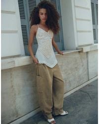 Pull&Bear - Utility Barrel Trousers - Lyst