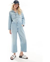 Levi s Kick Flare Jumpsuit in Blue Lyst Canada
