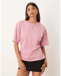 ASOS - Shoulder Pad Cinched Tee - Lyst