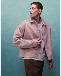 ASOS - – harrington-jacke aus wollimitat - Lyst