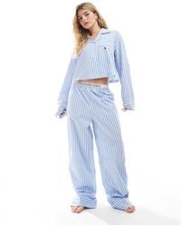 Polo Ralph Lauren - Poplin Pyjama Bottoms With Elasticated Logo Waistband - Lyst