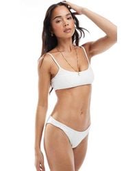 Daisy Street - Square Neck Broderie Bikini Top - Lyst
