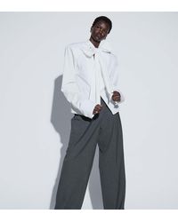 ASOS - Ttya Lab Tailored Pleated Trousers With Waistband Detail - Lyst