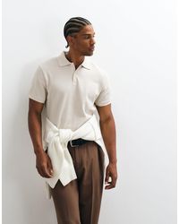 ASOS - Regular Fit Partial Zip Polo - Lyst