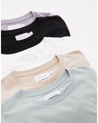 TOPMAN - – 5er-pack klassisch geschnittene t-shirts - Lyst