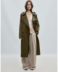 Stradivarius - Lange Basic Trenchcoat - Lyst
