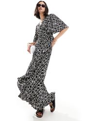 Vero Moda - Wrap Front Maxi Dress - Lyst