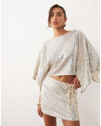 ASOS - Sequin Cape Top - Lyst