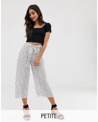 Boohoo Белые Эксклюзивные Кюлоты В Горошек -белый - Черный