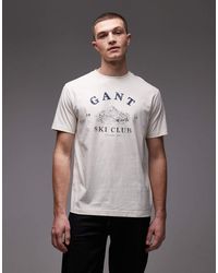 GANT - Ski Club Chest Graphic T-shirt - Lyst