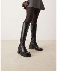 ASOS - Charly Heeled Knee Boots - Lyst