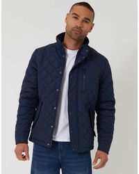 Threadbare - Showerproof Funnel Neck Quilted Jacket - Lyst