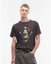 AllSaints - Sabre Graphic Logo T-shirt With Back Print - Lyst