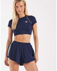 adidas Originals - Adidas Originals Sport Superstar Crop Top - Lyst