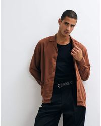 ASOS - Relaxed Camp Collar Shirt With Double Pockets - Lyst