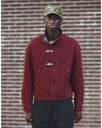 Bershka - Leather Effect Jacket With Collar Clasp - Lyst