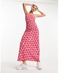 Native Youth - Retro Floral Midaxi Tube Dress - Lyst
