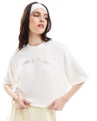ONLY - Happy Place Cropped T-shirt - Lyst