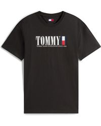 Tommy Hilfiger - Linear Flag Logo T-shirt - Lyst