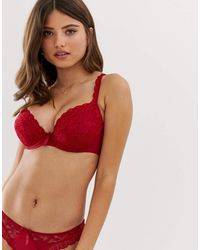 Pour Moi - Rebel Padded Lace Plunge Bra - Lyst