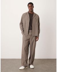 ASOS - Pantalon ample et habillé d'ensemble - beige - Lyst