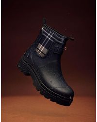 Barbour - Cynthia Tartan Chelsea Welly Boots - Lyst