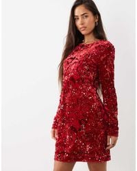 Y.A.S - Sequin And Velvet Mini Dress - Lyst