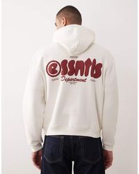 ASOS - Relaxed Boxy Hoodie With Bubble Text Print - Lyst