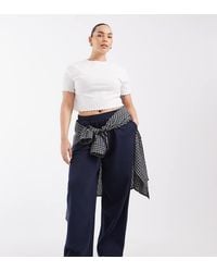 ASOS - Asos Design Curve Wide Leg Brushback Sweatpants - Lyst