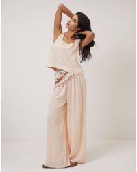 Nobody's Child - Linen-Blend Wide Leg Trousers Co-Ord - Lyst