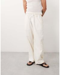 Abercrombie & Fitch - Cotton Rich baggy Seersucker Trousers - Lyst