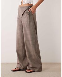 ASOS - Wrap Front Tie Detail Tailored Trouser In - Lyst