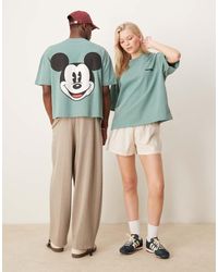 ASOS - Disney Unisex Boxy Oversized Heavyweight T-shirt With Mickey Mouse Prints - Lyst