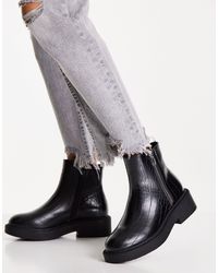 Dames Schoenen voor voor Laarzen voor Laarzen met hak en hoge hak TOPSHOP Brody Chelsea Boots Met Dikke Zool in het Zwart 