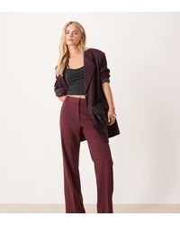 ASOS - Petite Tailo Slim Straight Leg Trousers - Lyst