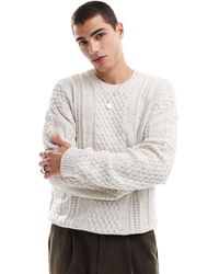 Hollister - – kastiger strickpullover - Lyst