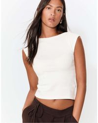 Stradivarius - Basic Boatneck T-shirt - Lyst