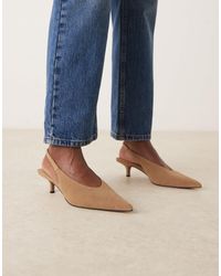 ASOS - Sydney Slingback Kitten Heel Shoes - Lyst